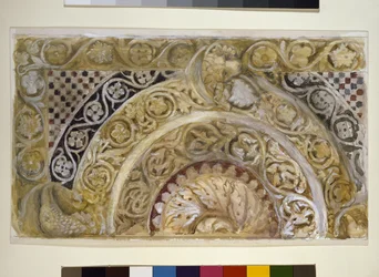 Study of a Panel on the Font of the Baptistery, Pisa, 27 - 29 April 1872